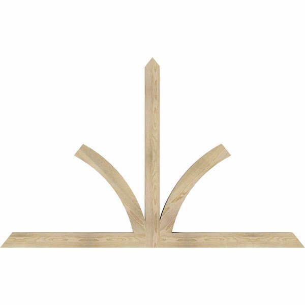 Ekena Millwork Richland Rough Sawn Timber Gable Bracket, Douglas Fir, 84"W x 53"H x 4"D x 4"F, 15/12 Pitch GBW084X53X0404RIC00RDF - main